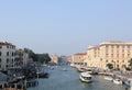 Water taxiÃ¢â¬â¢s and boats moving in the water way near the Venic